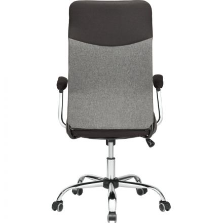 Кресло BN_Sp_EChair-590 TC ткань черный/серый, хром Кресло BN_Sp_EChair-590 TC ткань черный/серый, хром