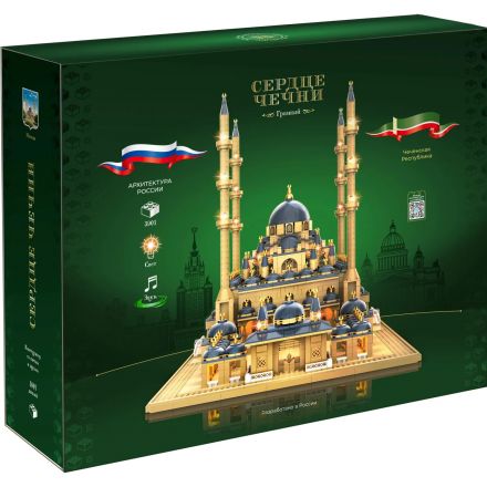 Конструктор Архитектура России Мечеть Сердце Чечни, 3901 дет, звук и свет