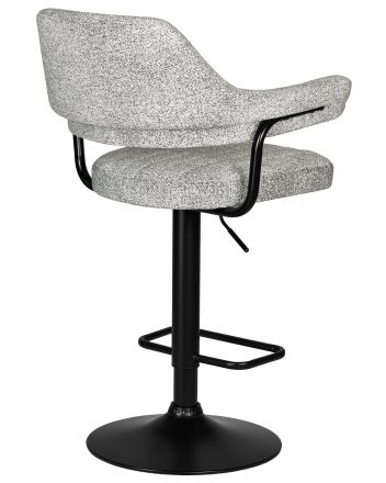 Набор 2 шт Стул барный DOBRIN CHARLY BLACK, светло-серый твид (LEO04)