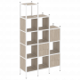 Loft Прямой стеллаж наборный VR.L-21 Дуб аттик/Белый металл 1278*446*2280