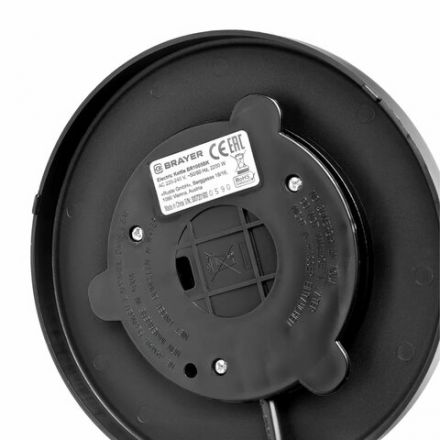 Чайник с термометром BRAYER BR1005BK, 1,7 л, 2200 Вт, закрытый нагревательный элемент, сталь, черный Чайник с термометром BRAYER BR1005BK, 1,7 л, 2200 Вт, закрытый нагревательный элемент, сталь, черный