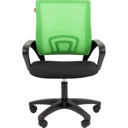 Кресло VT_EСhair-304 (LT) N TC Net ткань черн/сетка св-зеленая, пластик