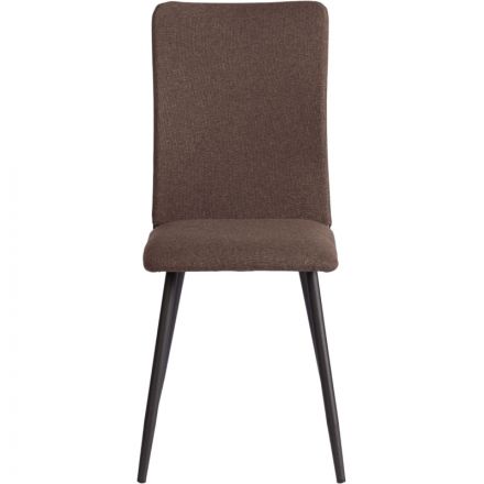 Стул Комус Мебель FABBI ткань рогожка, 45х55х93, коричневый/черный