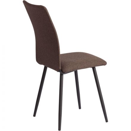 Стул Комус Мебель FABBI ткань рогожка, 45х55х93, коричневый/черный