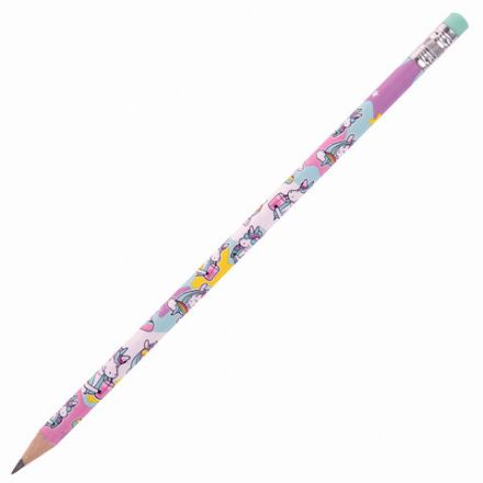Карандаш чернографитный ЮНЛАНДИЯ "ЕДИНОРОГИ", 1 шт., HB, с ластиком, корпус ассорти, 181780 Карандаш чернографитный ЮНЛАНДИЯ "ЕДИНОРОГИ", 1 шт., HB, с ластиком, корпус ассорти, 181780