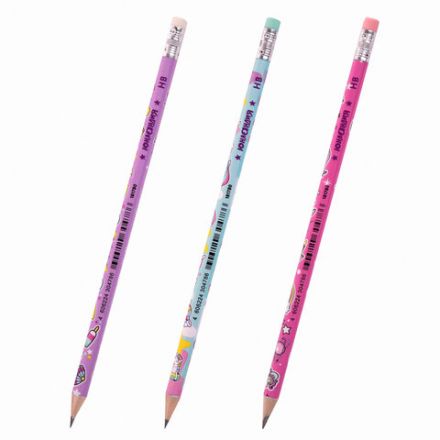 Карандаш чернографитный ЮНЛАНДИЯ "ЕДИНОРОГИ", 1 шт., HB, с ластиком, корпус ассорти, 181780 Карандаш чернографитный ЮНЛАНДИЯ "ЕДИНОРОГИ", 1 шт., HB, с ластиком, корпус ассорти, 181780