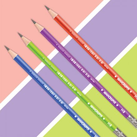 Карандаш чернографитный ЮНЛАНДИЯ "МЕТАЛЛИК", 1 шт., HB, с ластиком, корпус ассорти, 181764 Карандаш чернографитный ЮНЛАНДИЯ "МЕТАЛЛИК", 1 шт., HB, с ластиком, корпус ассорти, 181764