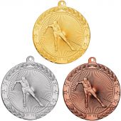 Медаль 3шт/наб лыжи 50 мм золото, серебро, бронза MK185abc