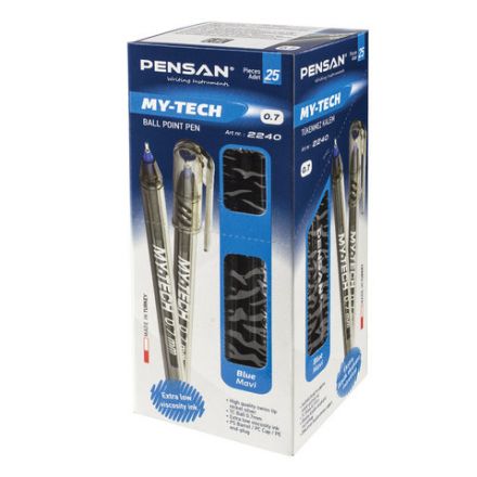 Ручка шариковая масляная PENSAN "My-Tech", СИНЯЯ, игольчатый узел 0,7 мм, линия письма 0,35 мм, 2240 Ручка шариковая масляная PENSAN "My-Tech", СИНЯЯ, игольчатый узел 0,7 мм, линия письма 0,35 мм, 2240