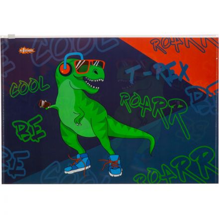 Папка-конверт на молнии zip А4+ №1 School Динозавр Папка-конверт на молнии zip А4+ №1 School Динозавр