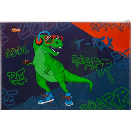 Папка-конверт на молнии zip А4+ №1 School Динозавр Папка-конверт на молнии zip А4+ №1 School Динозавр