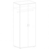 Шкаф S/P/A/A/A для одежды 80х60х195см Титан/Тортора OMHD860TITR Шкаф S/P/A/A/A для одежды 80х60х195см Титан/Тортора OMHD860TITR