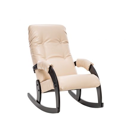 Кресло-качалка Модель 67 Венге, к/з Polaris Beige, Венге, Polaris Beige, Экокожа