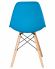 Стул обеденный LMZL-PP623, ножки светлый бук, цвет сиденья голубой Стул обеденный LMZL-PP623, ножки светлый бук, цвет сиденья голубой