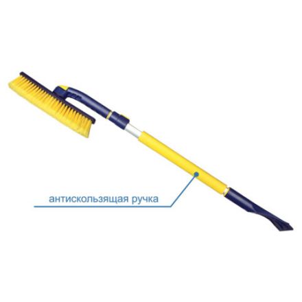 Щетка для снега телескопическая с поворотной головкой, 91-130 см, мягкая щетина, GOODYEAR, WB-07, GY000207