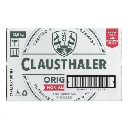 Пиво Clausthaler стекло 0,33л
