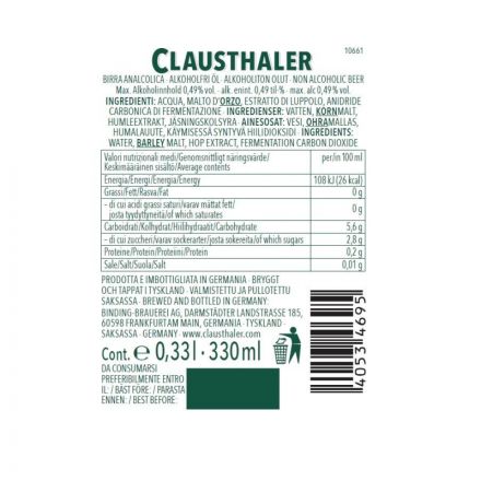 Пиво Clausthaler стекло 0,33л