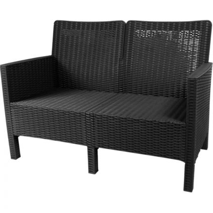 Диван TDT_двухместный садовый капучино под ротанг