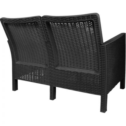 Диван TDT_двухместный садовый капучино под ротанг