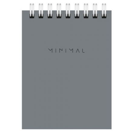 Блокнот МАЛЫЙ ФОРМАТ А7 75х105 мм, 40 л., гребень, картон, клетка, BRAUBERG "Minimal Classic", 116430
