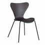 Стул Якобсен/Jacobsen (мод.DC 102-1) пластик/металл, 45х54.5х80см, черный/черный