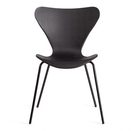Стул Якобсен/Jacobsen (мод.DC 102-1) пластик/металл, 45х54.5х80см, черный/черный