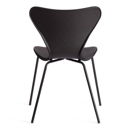 Стул Якобсен/Jacobsen (мод.DC 102-1) пластик/металл, 45х54.5х80см, черный/черный