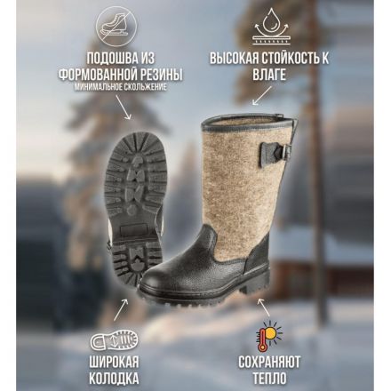 Сапоги войлочные 'Мороз' (р.41) (М7)