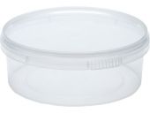 Контейнер 1л. круглый, d 170мм, с бесцветной крышкой  бесцветный