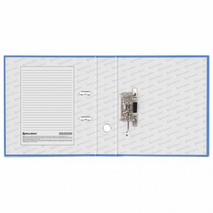 Папка-регистратор BRAUBERG с покрытием из ПВХ, 80 мм, с уголком, голубая (удвоенный срок службы), 227197 Папка-регистратор BRAUBERG с покрытием из ПВХ, 80 мм, с уголком, голубая (удвоенный срок службы), 227197