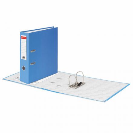 Папка-регистратор BRAUBERG с покрытием из ПВХ, 80 мм, с уголком, голубая (удвоенный срок службы), 227197 Папка-регистратор BRAUBERG с покрытием из ПВХ, 80 мм, с уголком, голубая (удвоенный срок службы), 227197