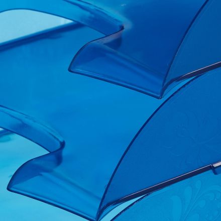 Лоток горизонтальный Комус Русская серия, синий прозрач Лоток горизонтальный Комус Русская серия, синий прозрач