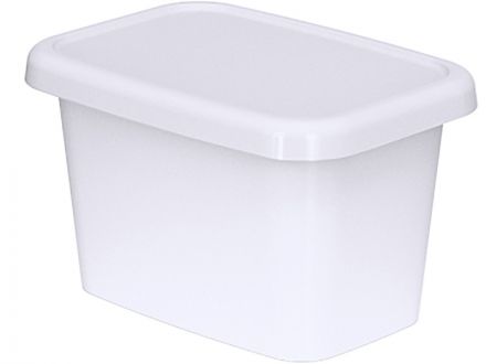 Контейнер п/п 0,4мл. прямоугольный, под запайку, с белой крышкой цв. белый