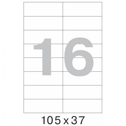 Этикетки самоклеящиеся ProMega label basic 105х37 мм 16 штук на листе белые (100 листов в упаковке)