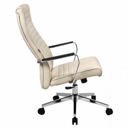 Кресло BRABIX PREMIUM "Solo EX-730", алюминий, хром, экокожа, бежевое, 532937