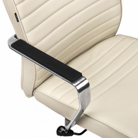 Кресло BRABIX PREMIUM "Solo EX-730", алюминий, хром, экокожа, бежевое, 532937