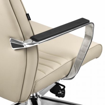 Кресло BRABIX PREMIUM "Solo EX-730", алюминий, хром, экокожа, бежевое, 532937