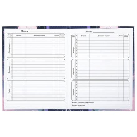 Дневник 1-4 класс 48 л., твердый, ЮНЛАНДИЯ, глянцевая ламинация, с подсказом, "Сказочный сон", 106828