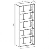 Шкаф Стиль для документов стекл. 2Ш.005.3 790x370x1960 New дуб/NEW тонир