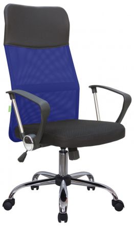 Кресло Smart RCH 8074 Чёрная ткань/Синяя сетка