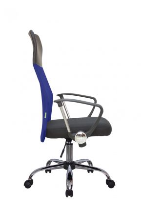 Кресло Smart RCH 8074 Чёрная ткань/Синяя сетка Кресло Smart RCH 8074 Чёрная ткань/Синяя сетка