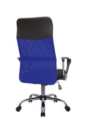 Кресло Smart RCH 8074 Чёрная ткань/Синяя сетка Кресло Smart RCH 8074 Чёрная ткань/Синяя сетка