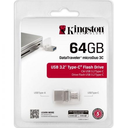 Флеш-память Kingston microDuo 3C, 64Gb, USB 3.1 G1, Type-C, с, DTDUO3C/64GB Флеш-память Kingston microDuo 3C, 64Gb, USB 3.1 G1, Type-C, с, DTDUO3C/64GB