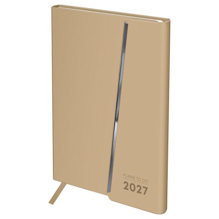 Ежедневник датированный 2027г., А5, 176л., твердый переплет, кожзам Soft touch, BG "Magnet. Vanilla", ванильный, магнитный клапан Ежедневник датированный 2027г., А5, 176л., твердый переплет, кожзам Soft touch, BG "Magnet. Vanilla", ванильный, магнитный клапан