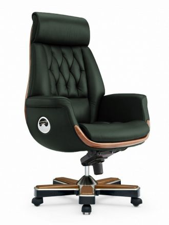 Кресло Byron YS1505A Зелёное (СX-69) натуральная кожа