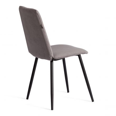 Стул обеденный Asti (2 шт. в упаковке) TREND, велюр, серый/чёрный, 29