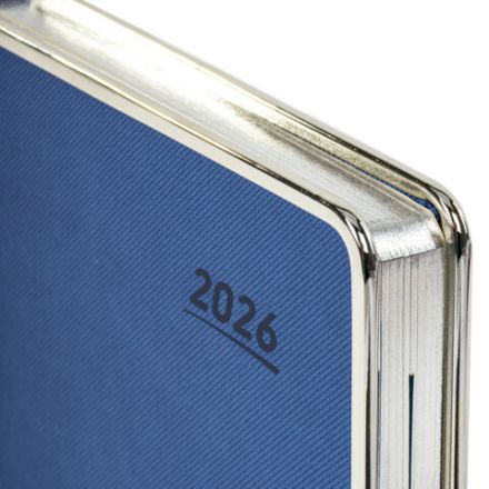 Ежедневник датированный 2026 А5 148х218 мм, GALANT "Infinity Silver", под кожу, синий, 117496 Ежедневник датированный 2026 А5 148х218 мм, GALANT "Infinity Silver", под кожу, синий, 117496