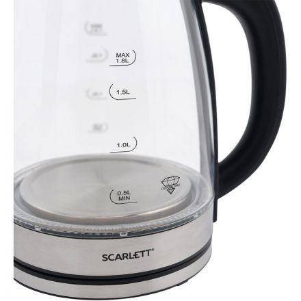 Чайник Scarlett SC-EK27G35, 1800Вт, 1.8л, стекло/сталь Чайник Scarlett SC-EK27G35, 1800Вт, 1.8л, стекло/сталь