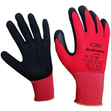 Перчатки защитные нейлоновые с латексным текстурированным покрытием (р.9) Перчатки защитные нейлоновые с латексным текстурированным покрытием (р.9)