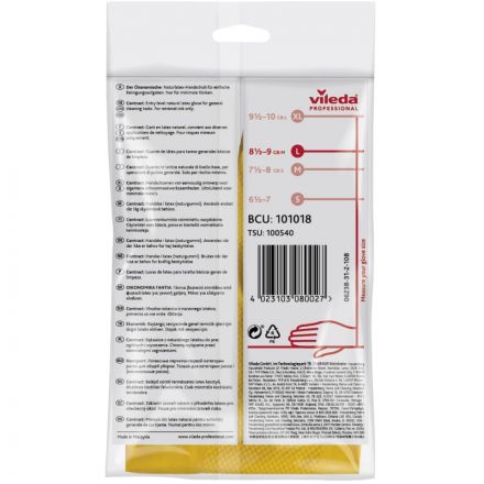 Перчатки латексные Vileda Professional Контракт желтые (размер 8.5-9, L, артикул производителя 101018)